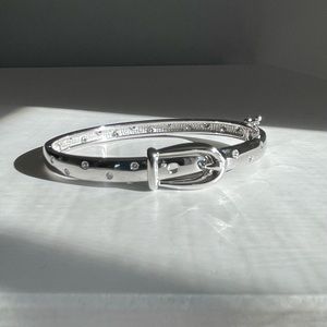 Sterling Silver Buckle Bangle